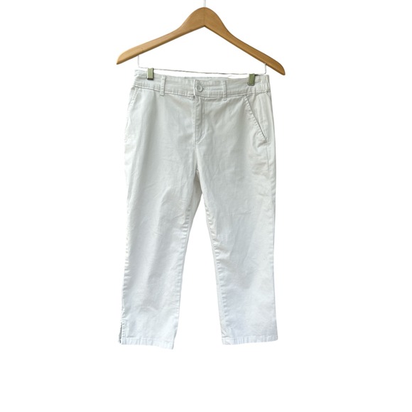 Style&Co. Comfort Capri‎ Straight Leg Mid Rise White Pants Size 4 - Picture 1 of 7